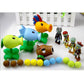 Plants vs Zombies Toy Set - PVZ Gift Set with 5 Plants, 3 Zombies and 10 Balls - Toyslando